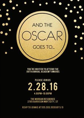 Приглашение на вечеринку в стиле Оскар  / Голливуд